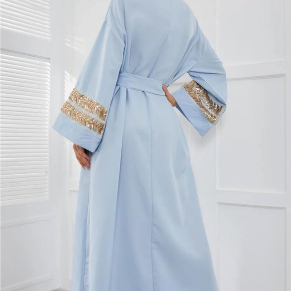 Brand New Abaya Kaftan Wrap Belted Dress - Picture 2 of 2